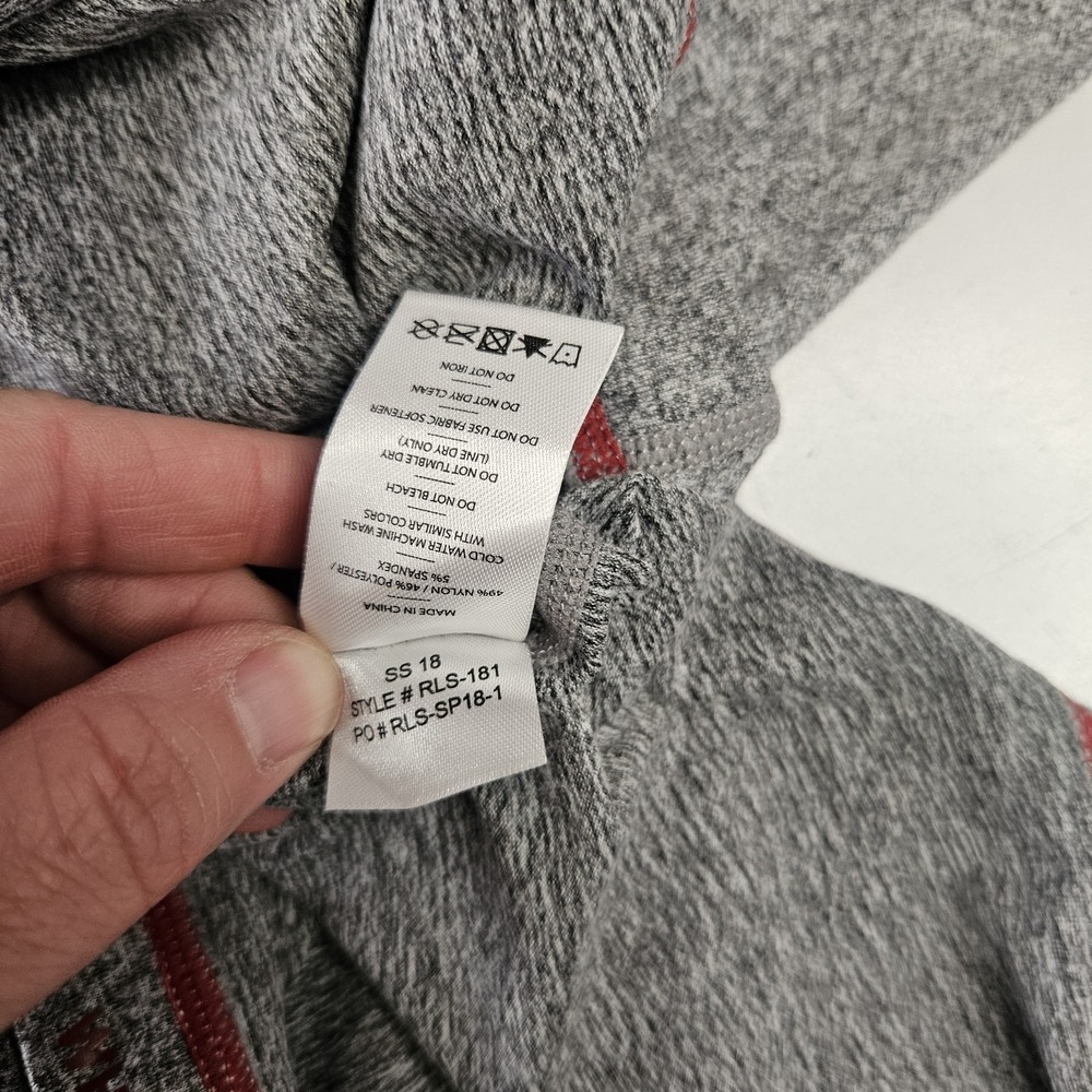 Rhone Mens Shirt Medium Reign Performance Long Sleeve Grey Heather Crew Neck - Picture 7 of 10
